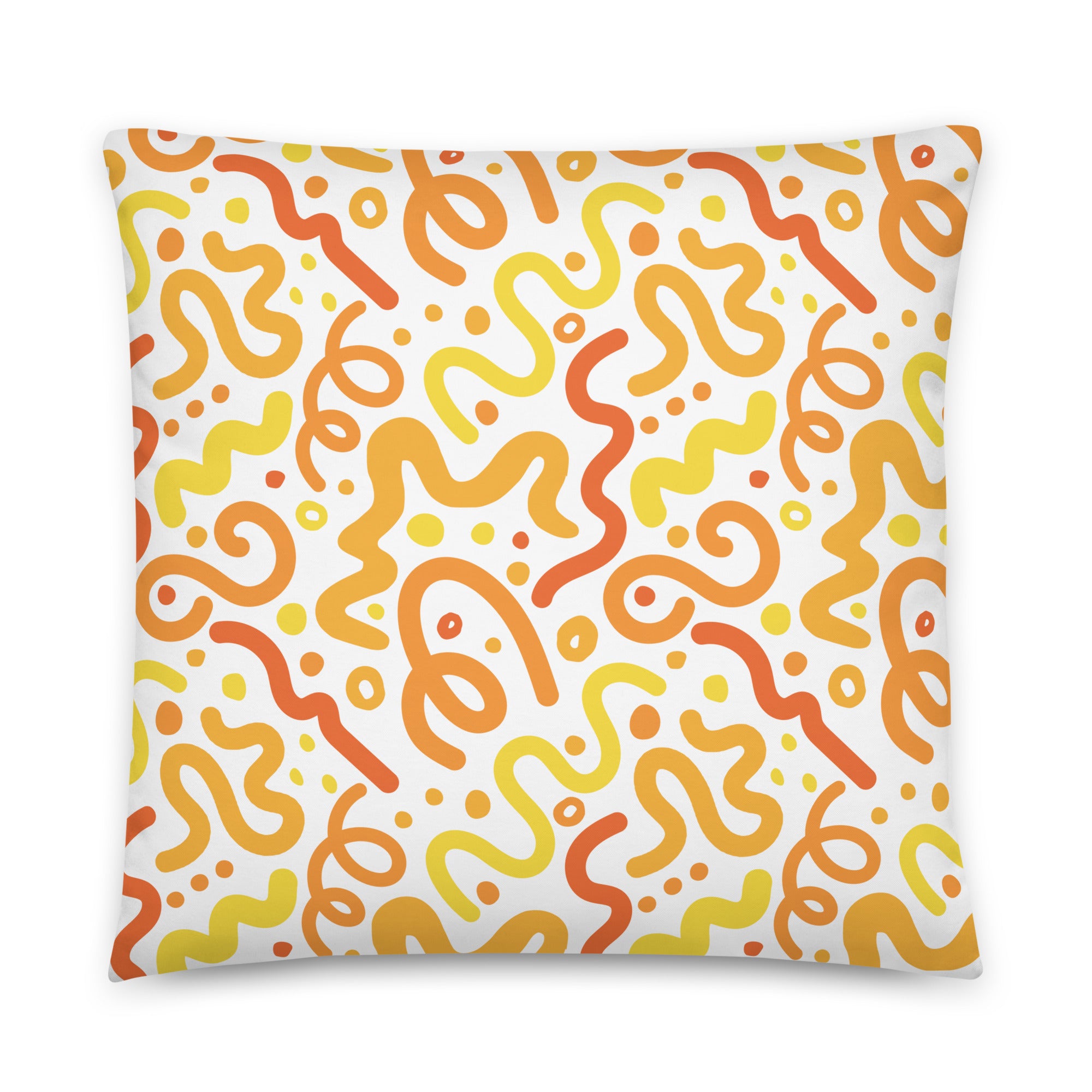 JUMBO Squishy Square Throw Pillow - 'Squiggles' Default Title