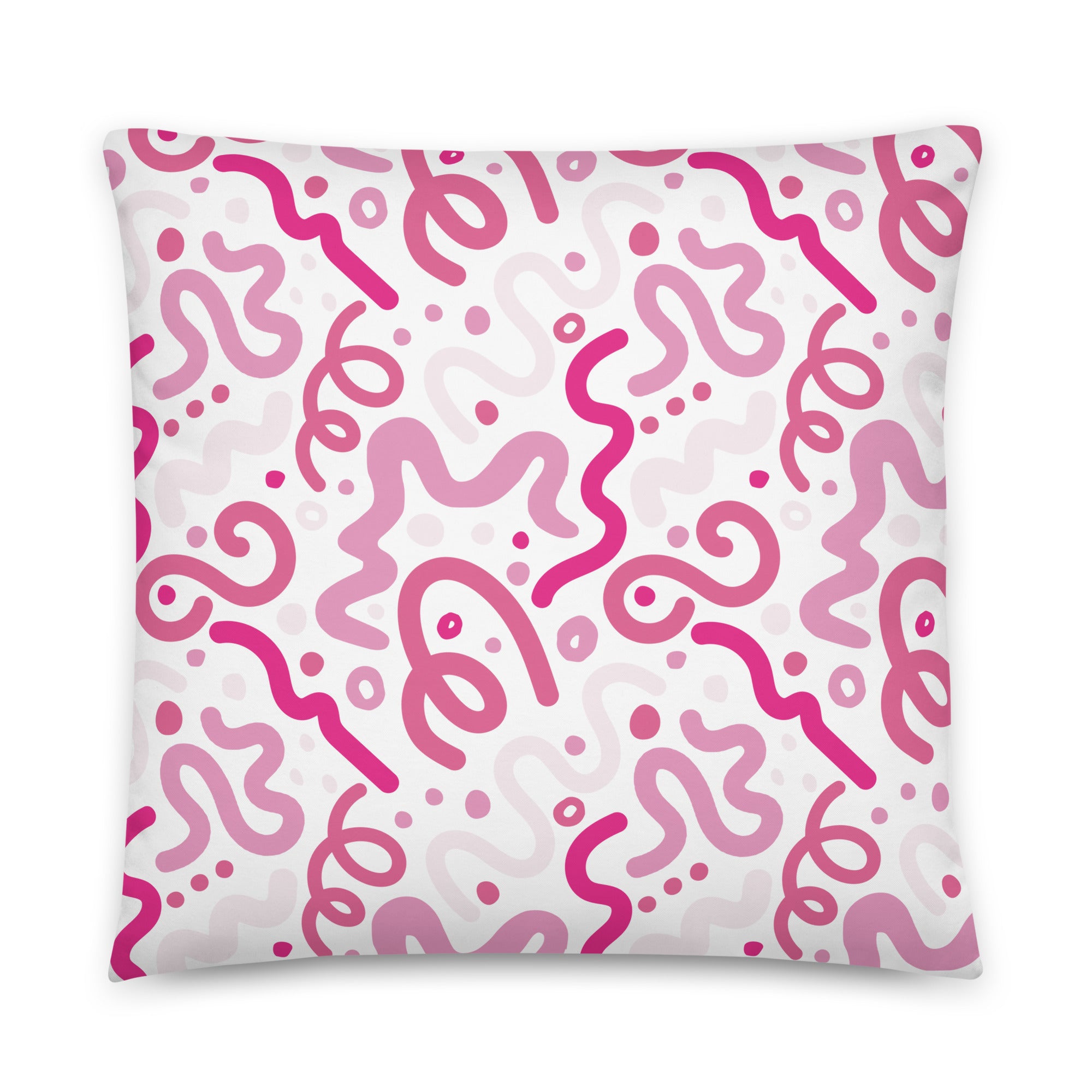 JUMBO Squishy Square Throw Pillow - 'Squiggles' Default Title