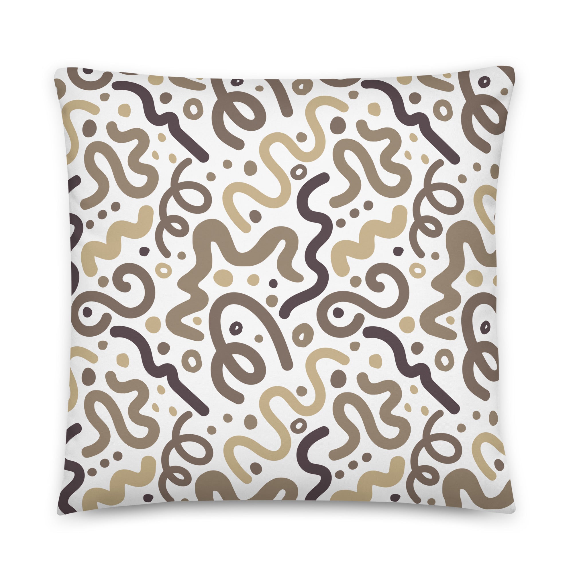 JUMBO Squishy Square Throw Pillow - 'Squiggles' Default Title