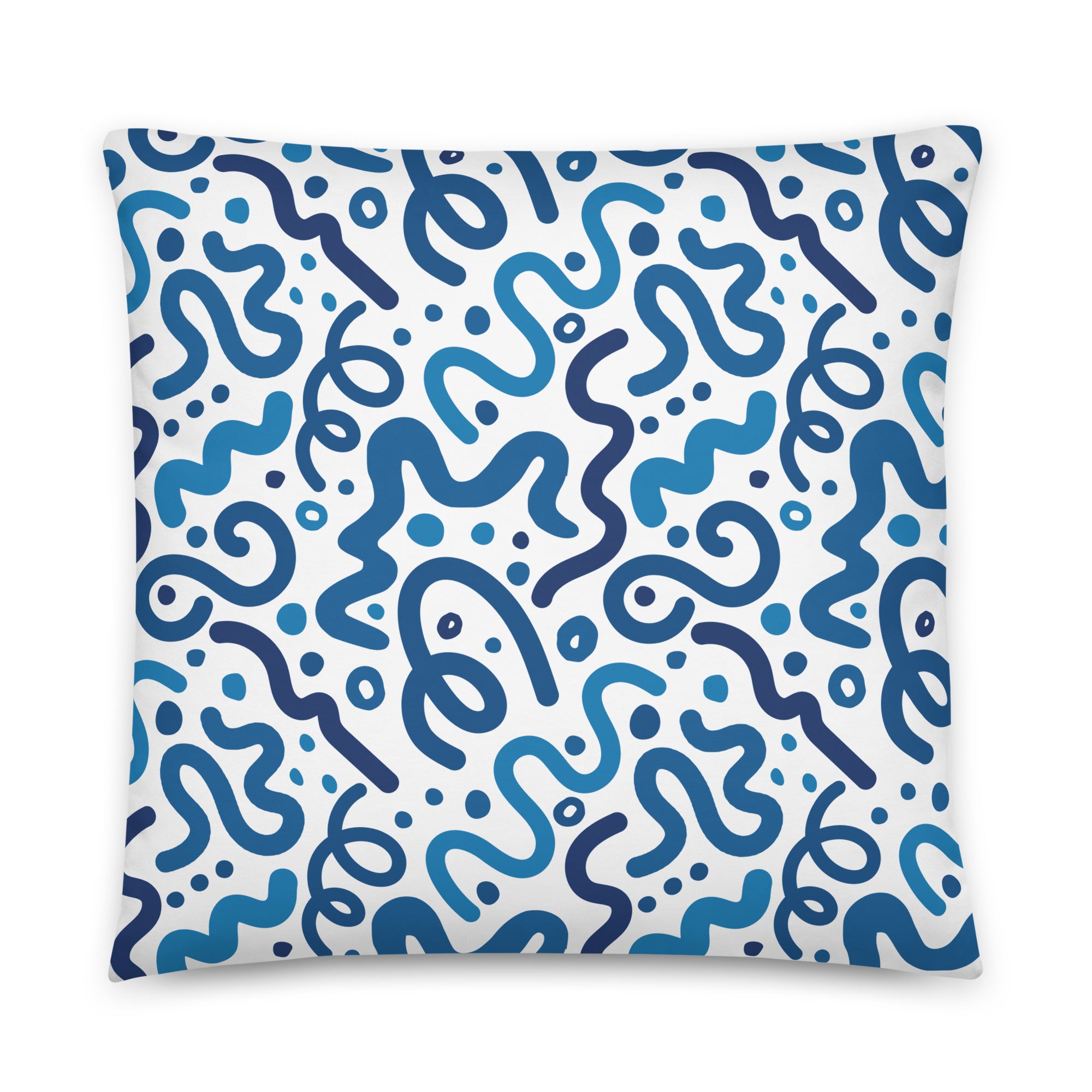 JUMBO Squishy Square Throw Pillow - 'Squiggles' Default Title