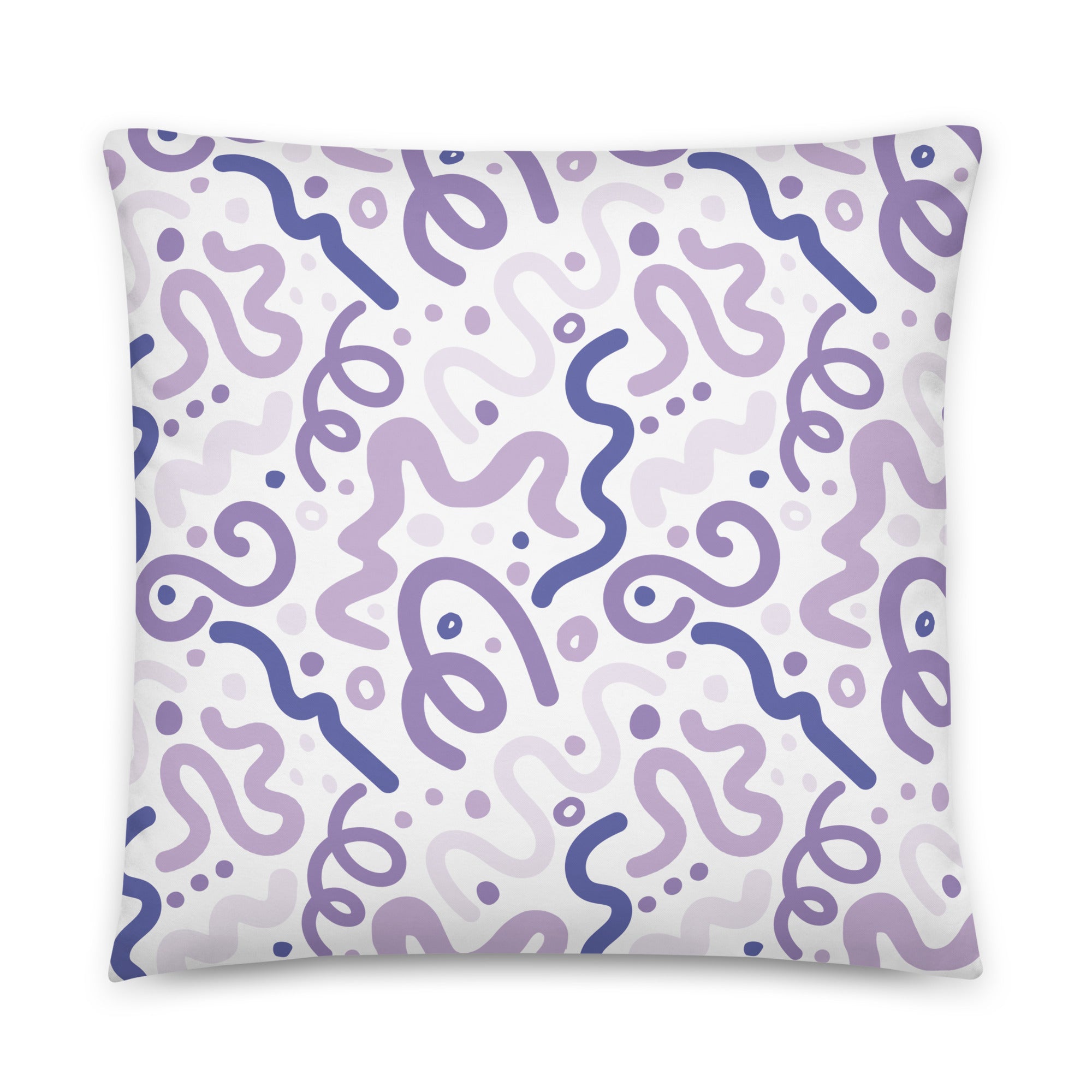 JUMBO Squishy Square Throw Pillow - 'Squiggles' Default Title