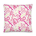 JUMBO Squishy Square Throw Pillow - 'Squiggles' Default Title