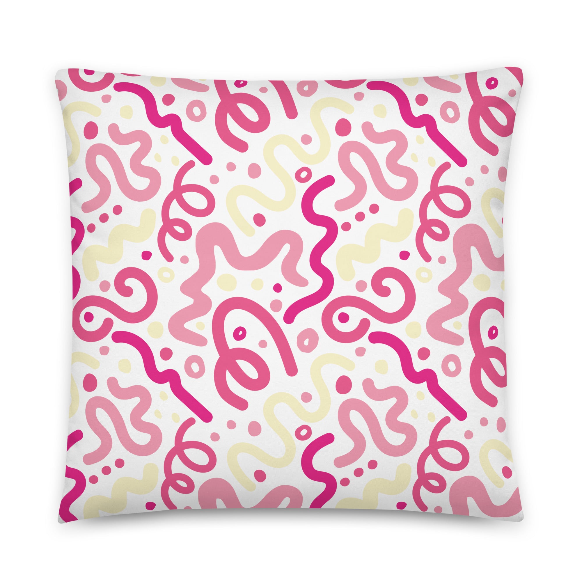 JUMBO Squishy Square Throw Pillow - 'Squiggles' Default Title
