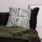 JUMBO Squishy Square Throw Pillow - 'Bubblegum Diner'