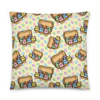 JUMBO Squishy Square Throw Pillow - 'Easter Kittens' Large - 22″×22″