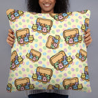JUMBO Squishy Square Throw Pillow - 'Easter Kittens'