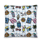 JUMBO Squishy Square Throw Pillow - 'Gingham Getaway' Large - 22″×22″