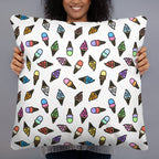 JUMBO Squishy Square Throw Pillow - 'Ice Cream' Cushion