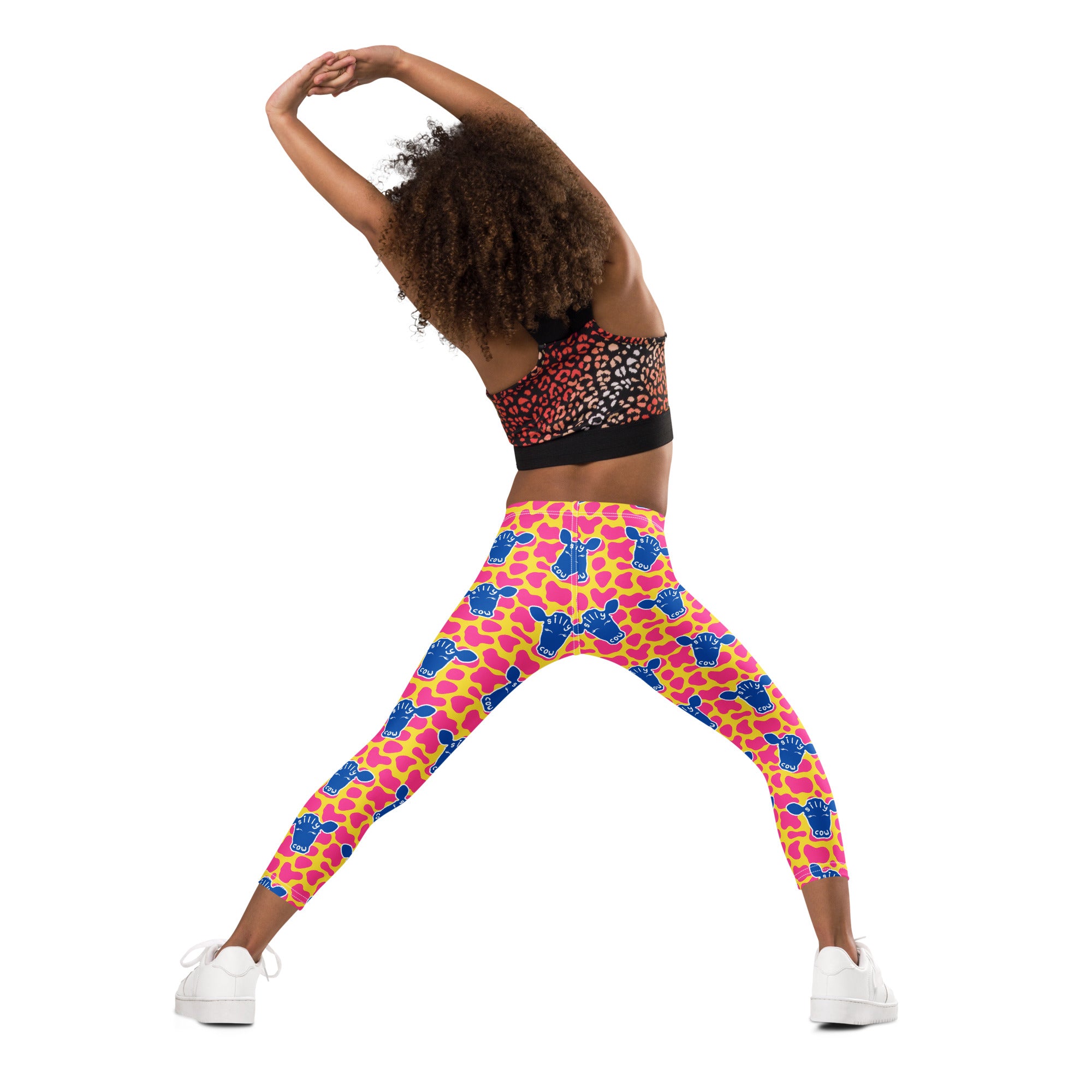 KIDS (2-8yrs) Active Stretch Leggings - 'Silly Cow'