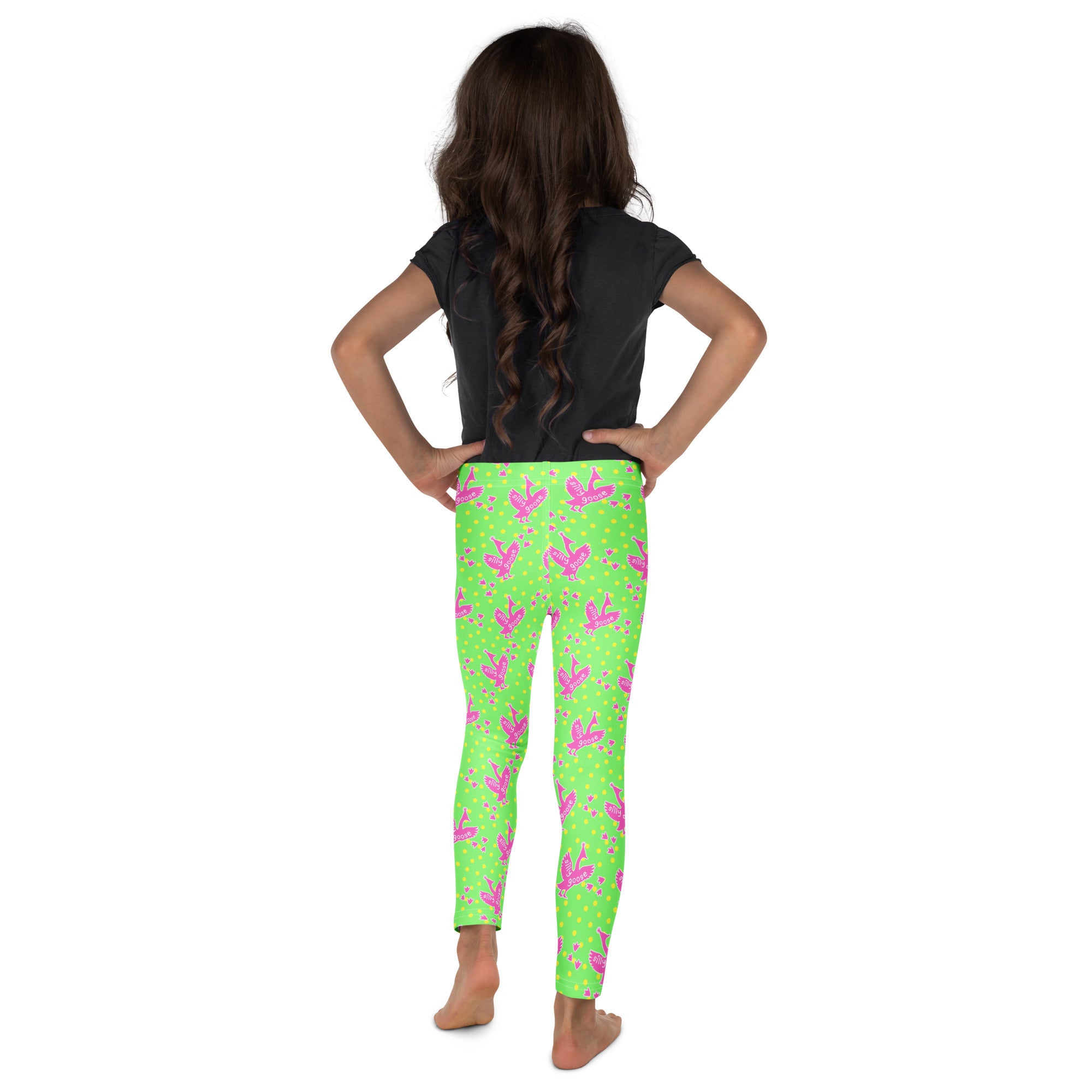 KIDS (2-8yrs) Active Stretch Leggings - 'Silly Goose'