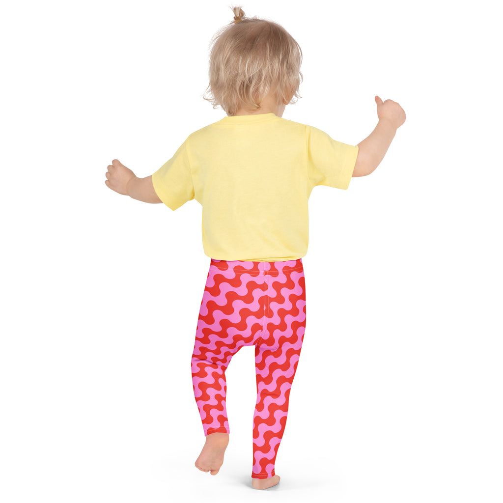 KIDS (2-8yrs) Active Stretch Leggings - 'Strawberry Salsa'