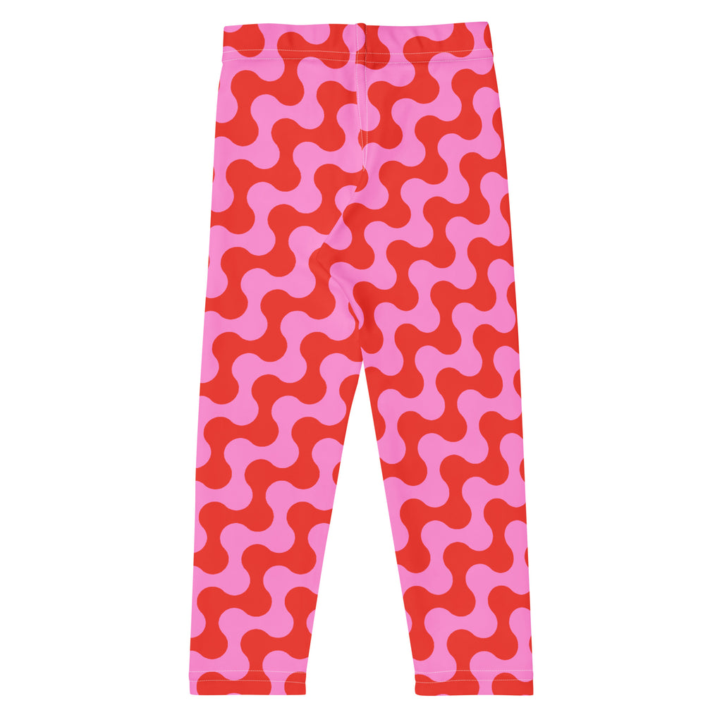 KIDS (2-8yrs) Active Stretch Leggings - 'Strawberry Salsa'