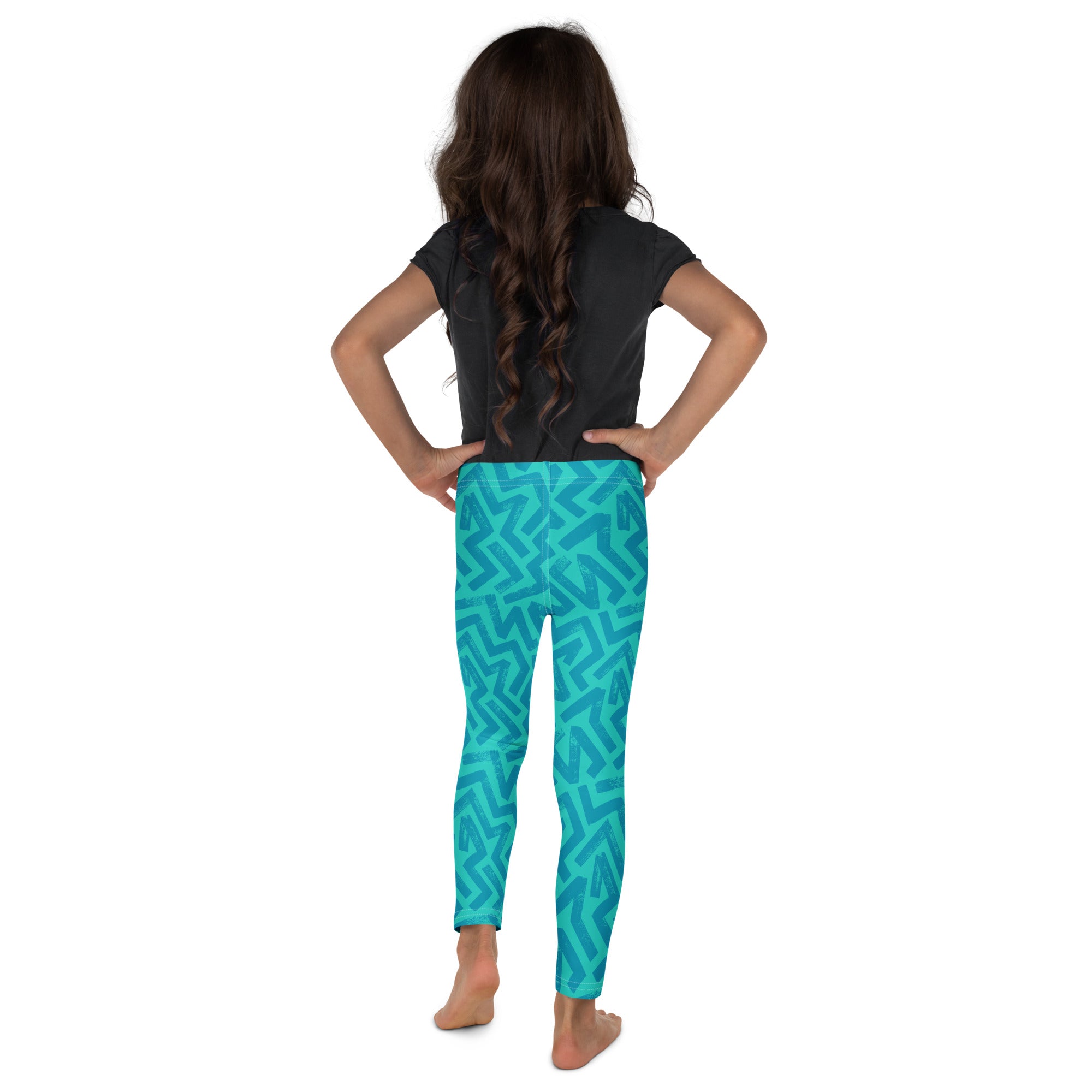 KIDS (2-8yrs) Active Stretch Leggings - 'Aquamarine'
