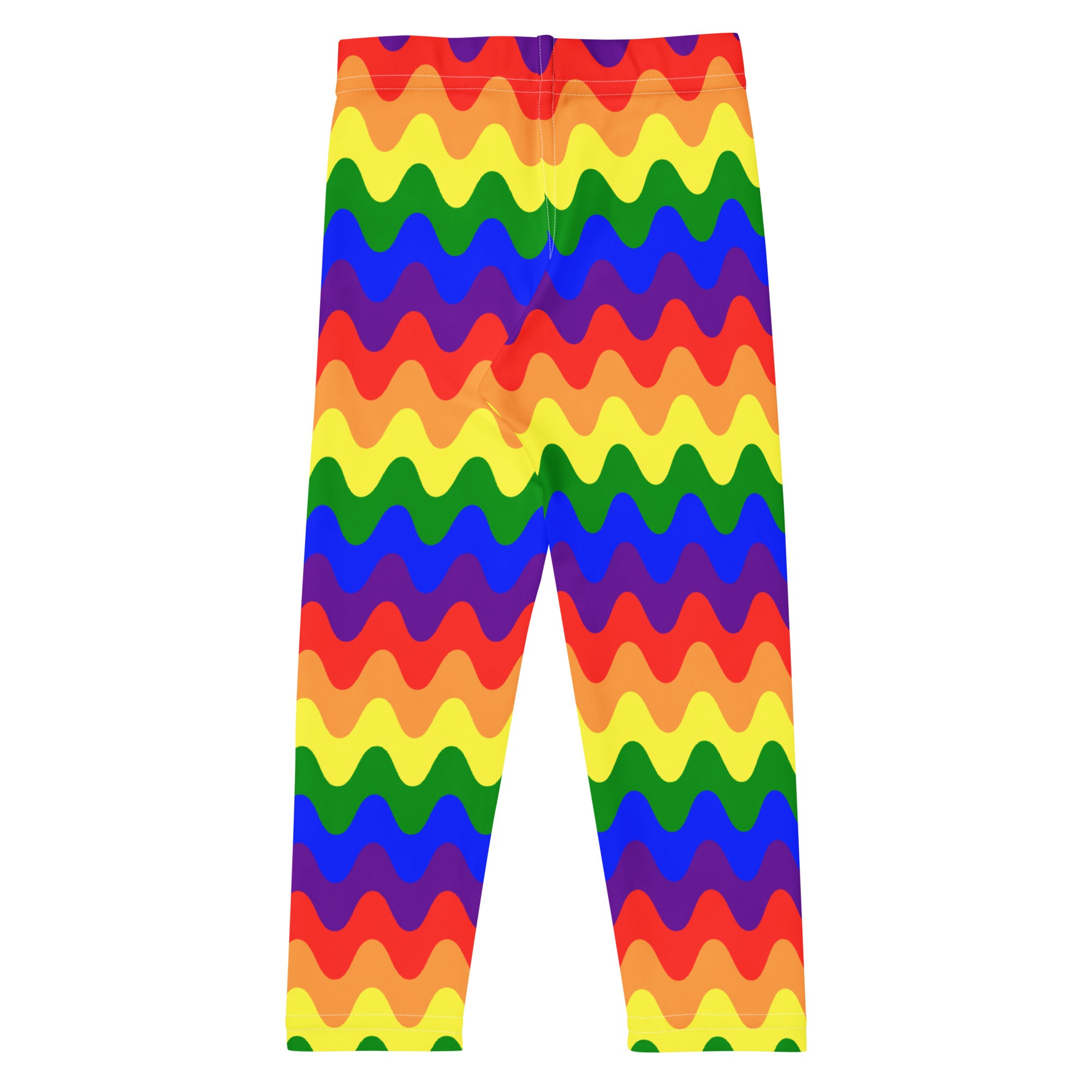 KIDS (2-8yrs) Active Stretch Leggings - 'Rainbow Waves'