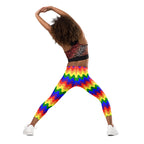 KIDS (2-8yrs) Active Stretch Leggings - 'Rainbow Waves'