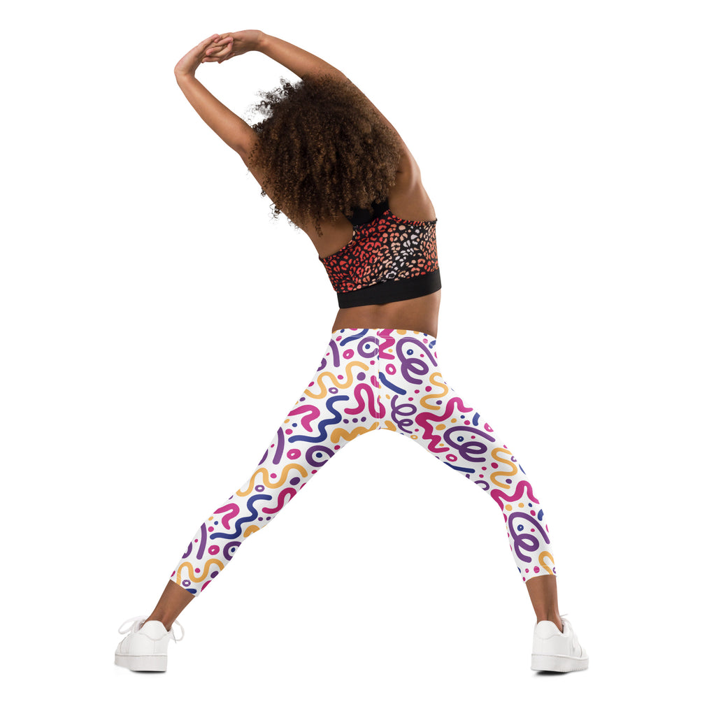 KIDS (2-8yrs) Active Stretch Leggings - 'Squiggles'