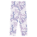 KIDS (2-8yrs) Active Stretch Leggings - 'Squiggles' (Lavender)