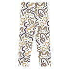 KIDS (2-8yrs) Active Stretch Leggings - 'Squiggles' (Pinecone)