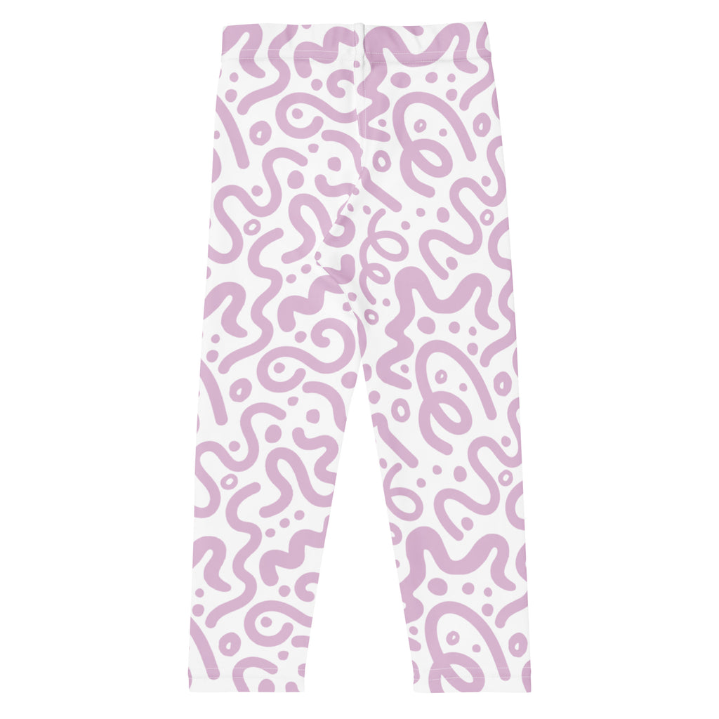 KIDS (2-8yrs) Active Stretch Leggings - 'Squiggles' (Wysteria)