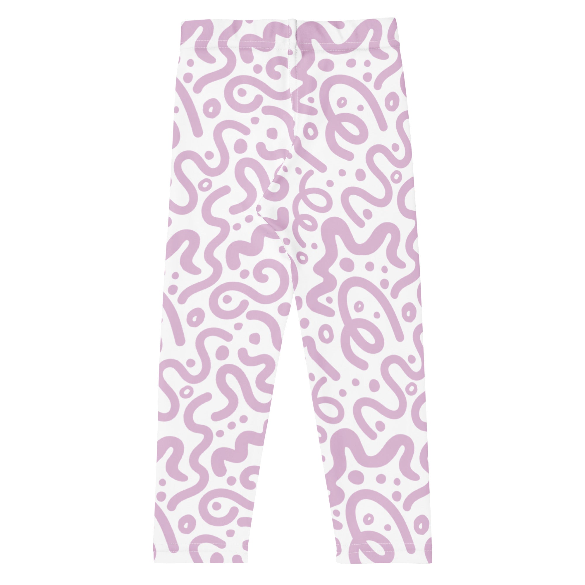 KIDS (2-8yrs) Active Stretch Leggings - 'Squiggles' (Wysteria)