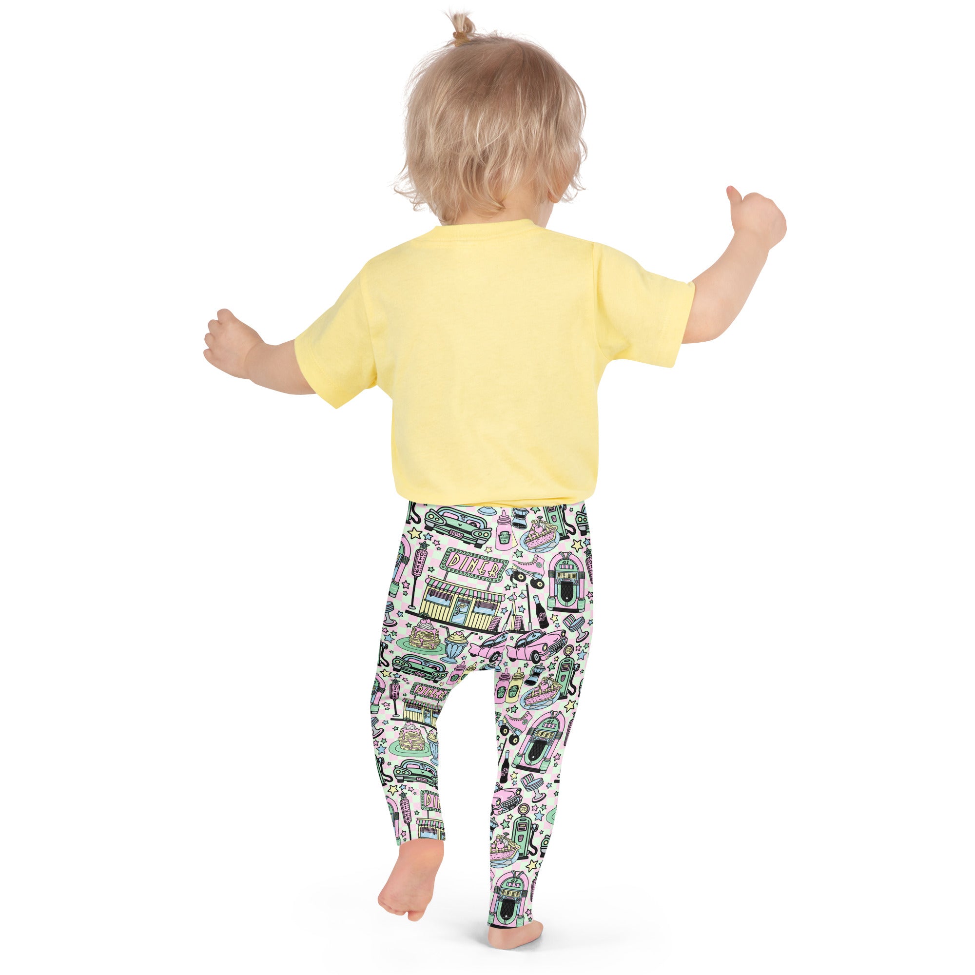 KIDS (2-8yrs) Active Stretch Leggings - 'Bubblegum Diner'