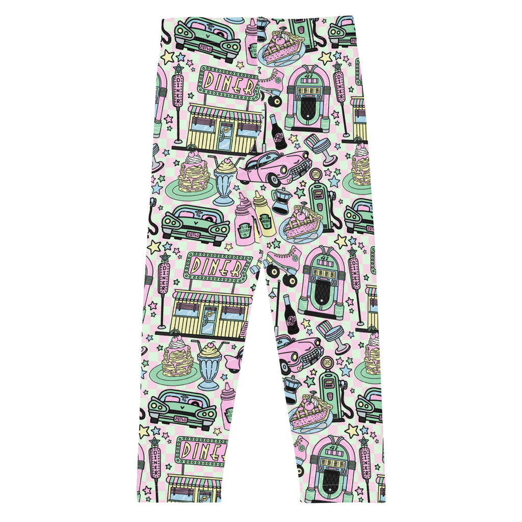 KIDS (2-8yrs) Active Stretch Leggings - 'Bubblegum Diner'