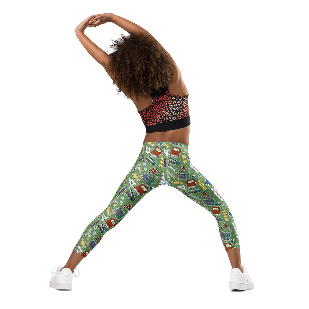 KIDS (2-8yrs) Active Stretch Leggings - 'Teacher's Pet'