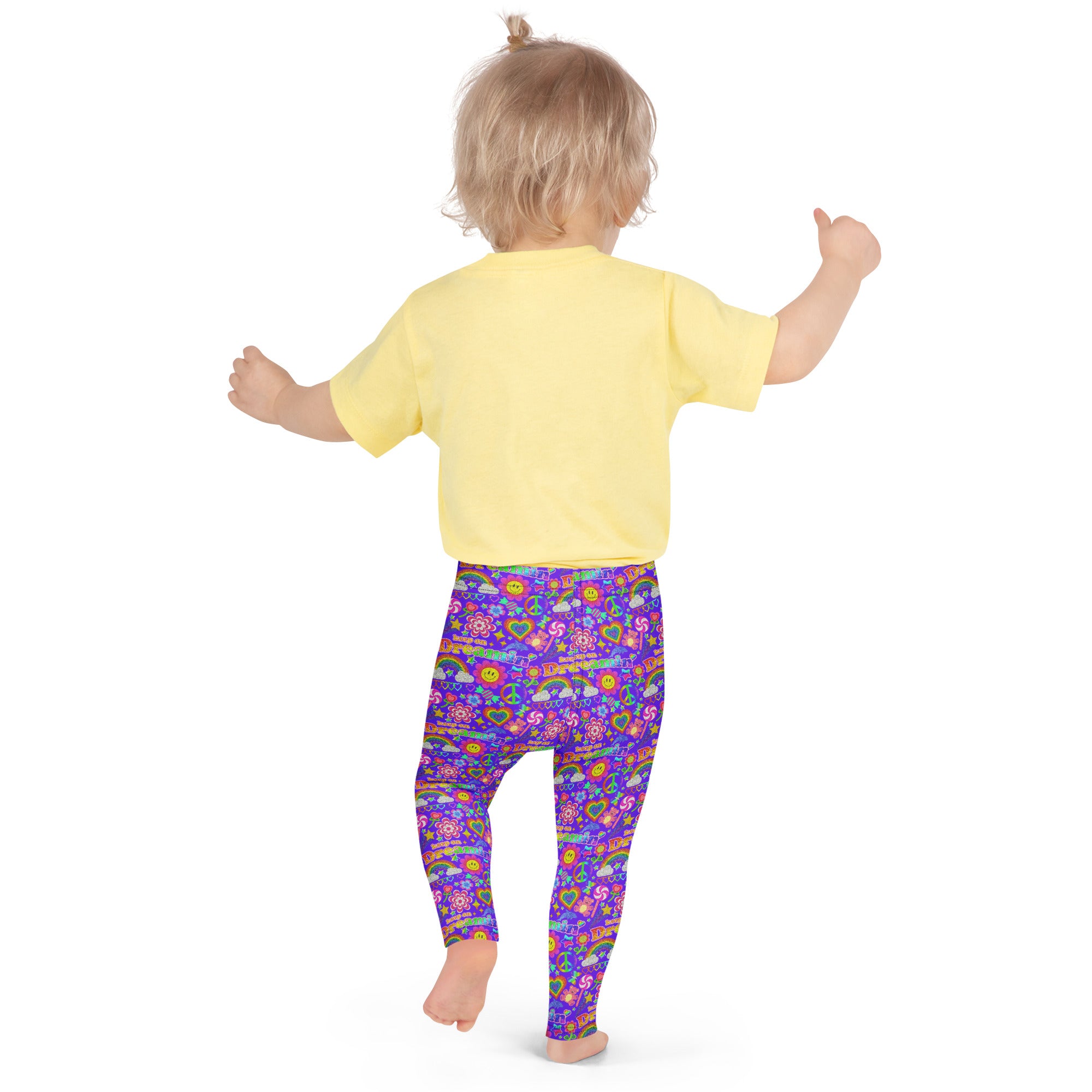 KIDS (2-8yrs) Active Stretch Leggings - 'Glitter Stickers'