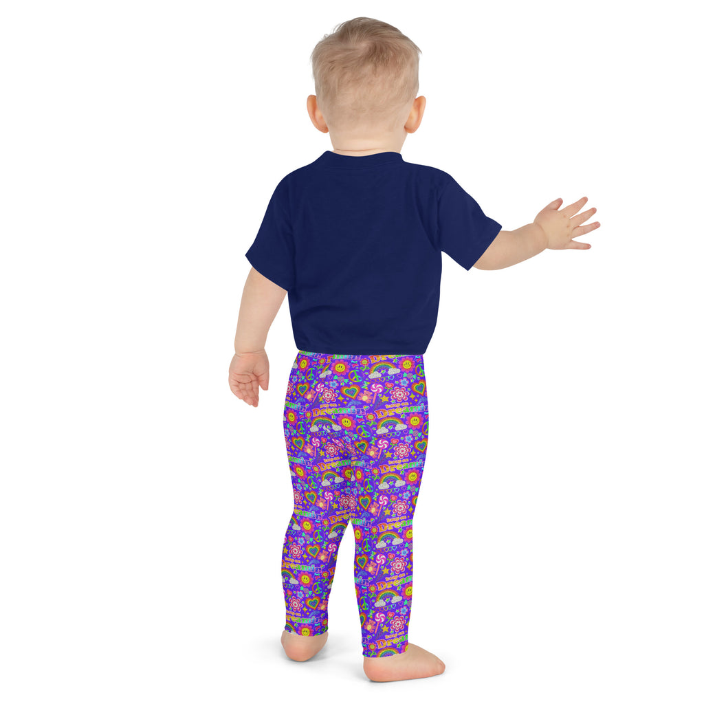 KIDS (2-8yrs) Active Stretch Leggings - 'Glitter Stickers'