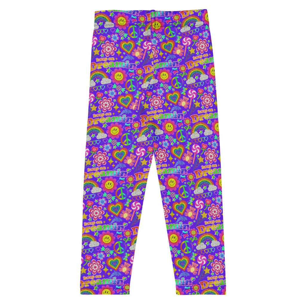 KIDS (2-8yrs) Active Stretch Leggings - 'Glitter Stickers'