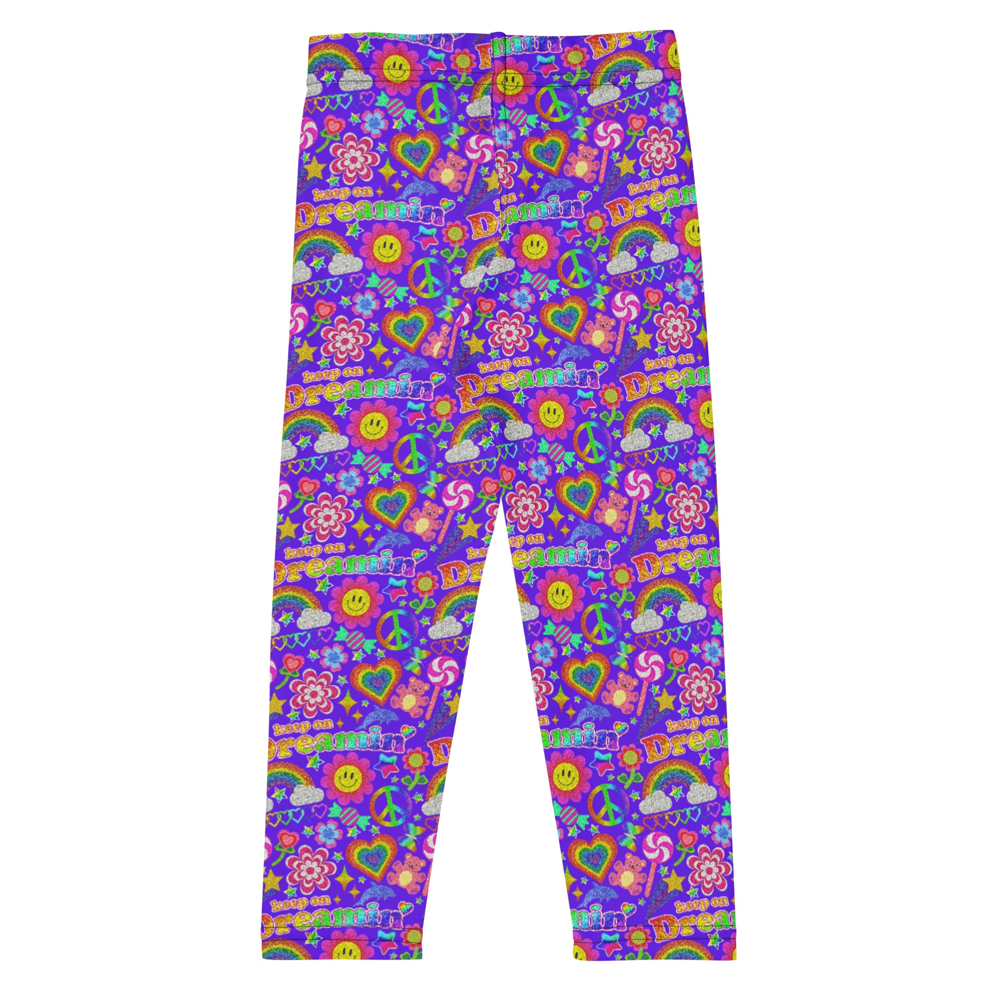KIDS (2-8yrs) Active Stretch Leggings - 'Glitter Stickers'