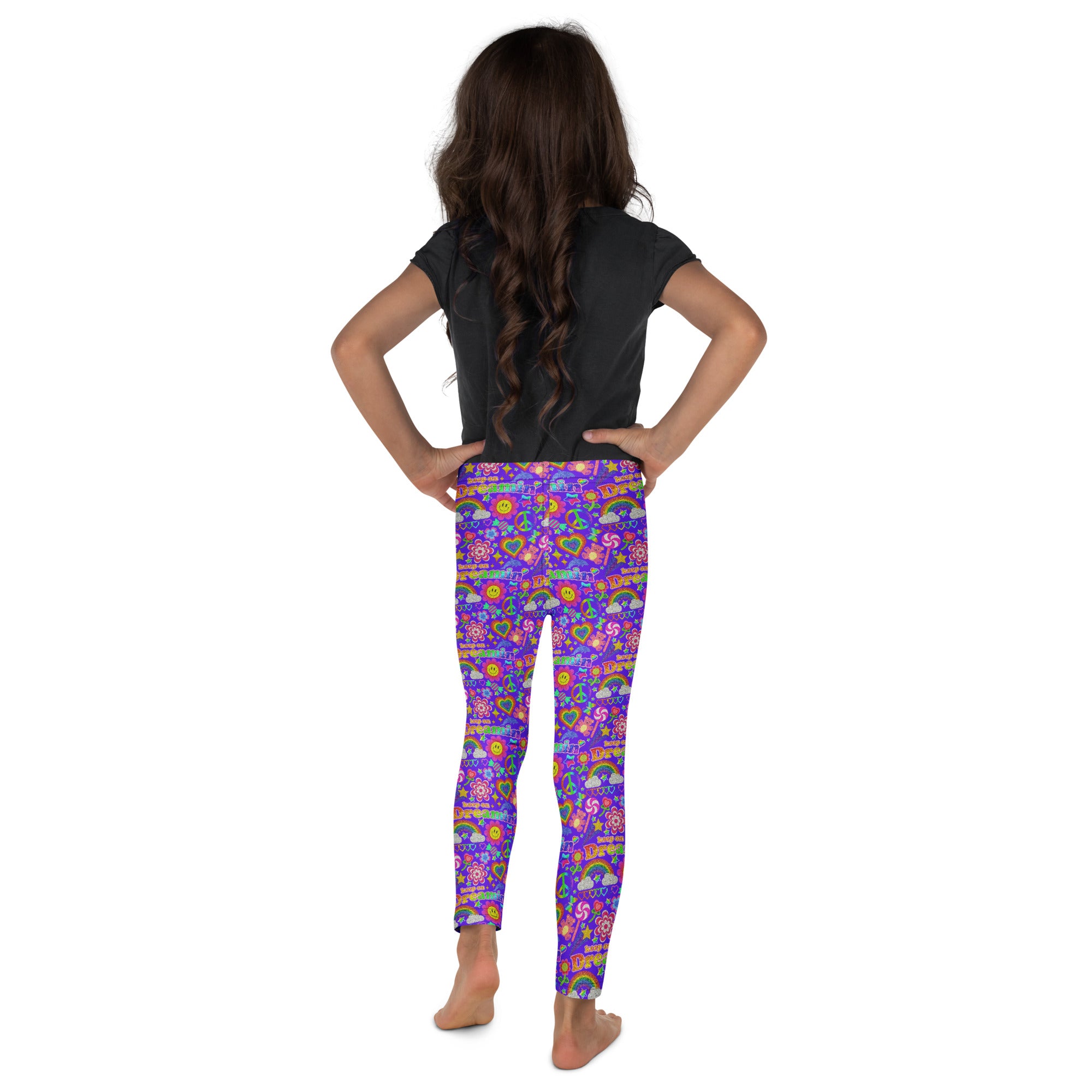 KIDS (2-8yrs) Active Stretch Leggings - 'Glitter Stickers'