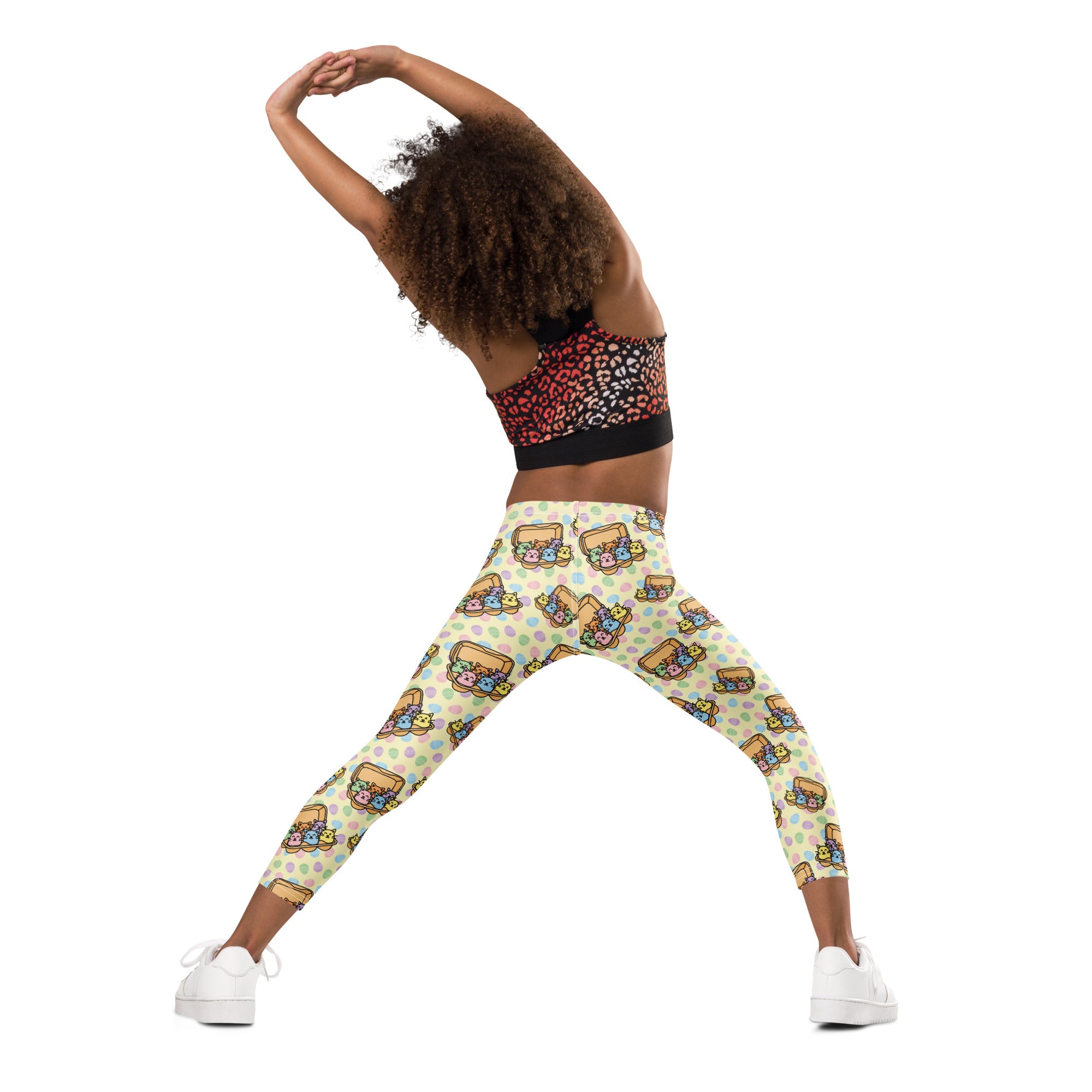 KIDS (2-8yrs) Active Stretch Leggings - 'Easter Kittens'