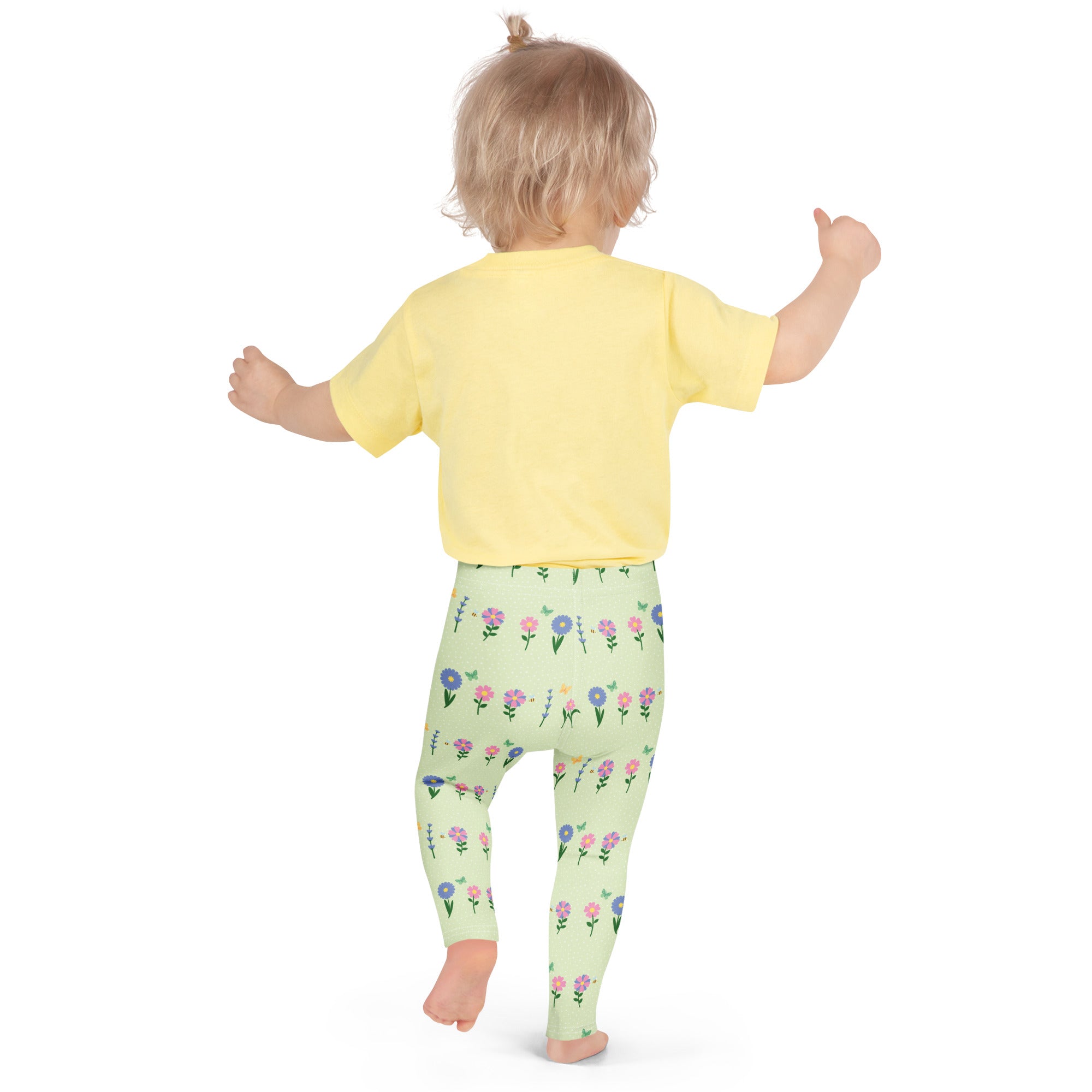KIDS (2-8yrs) Active Stretch Leggings - 'Spring Stems'
