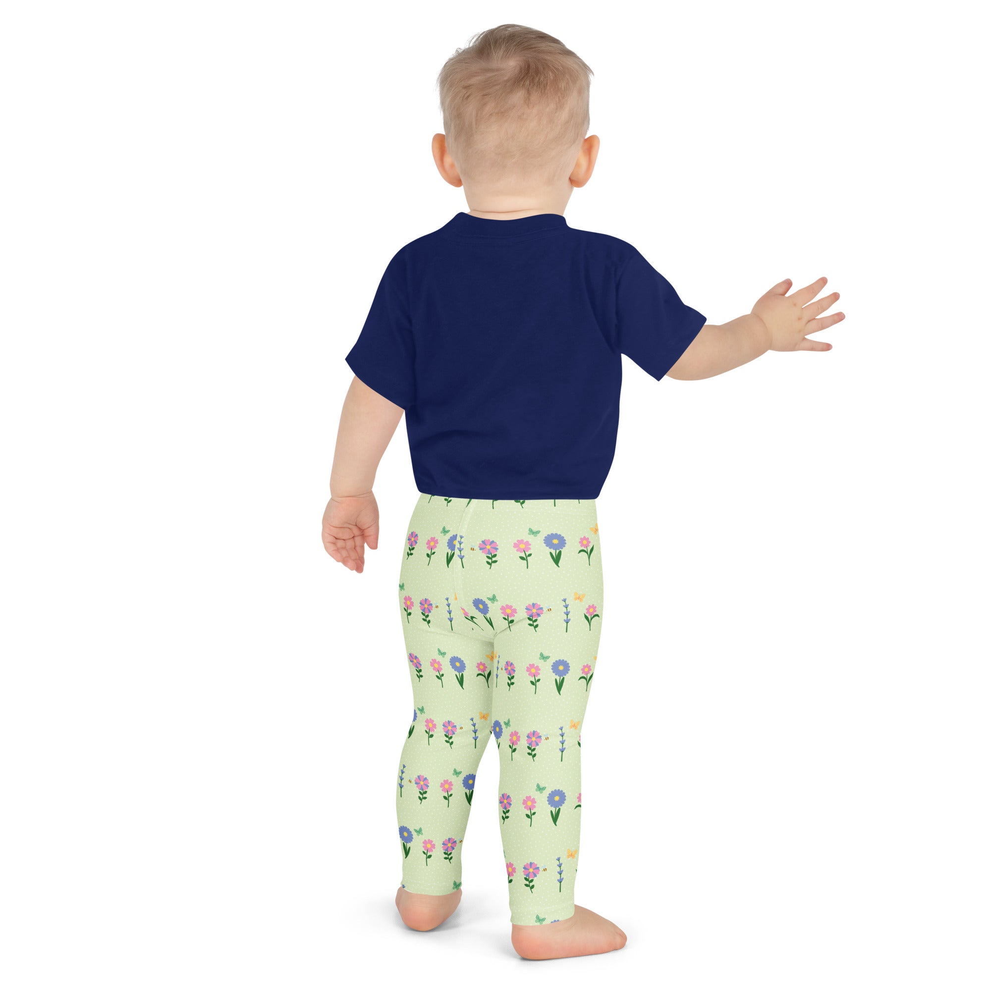 KIDS (2-8yrs) Active Stretch Leggings - 'Spring Stems'