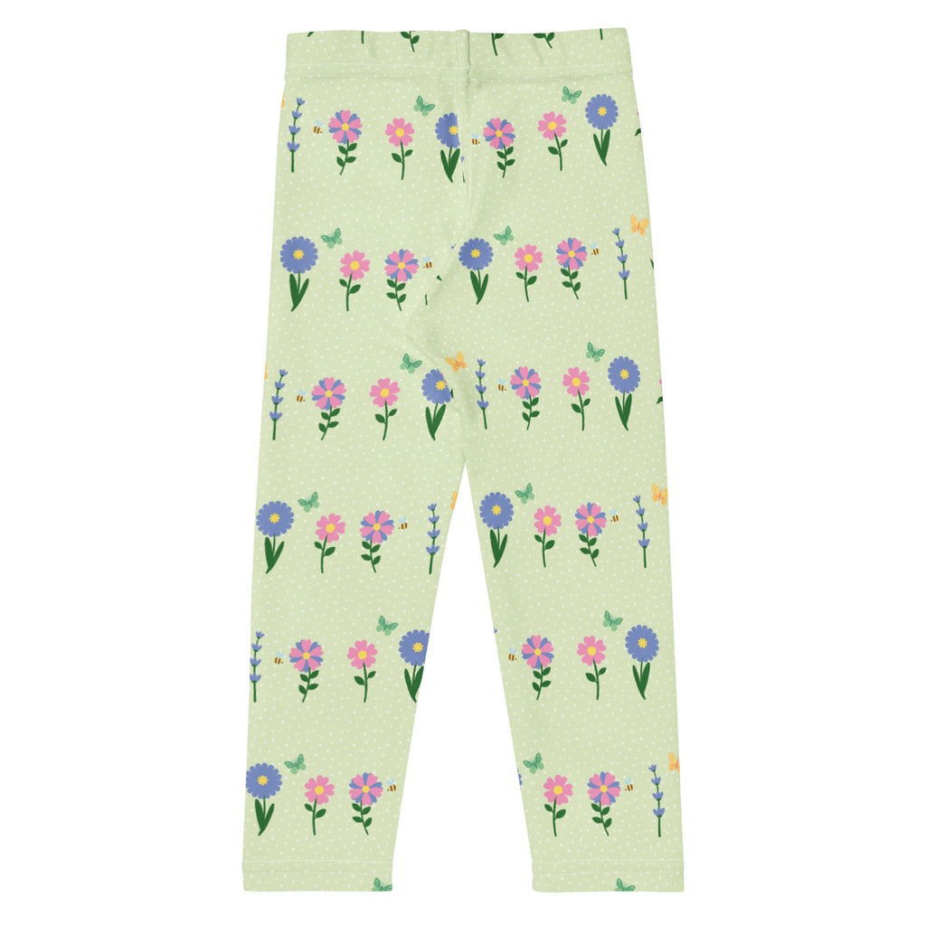 KIDS (2-8yrs) Active Stretch Leggings - 'Spring Stems'