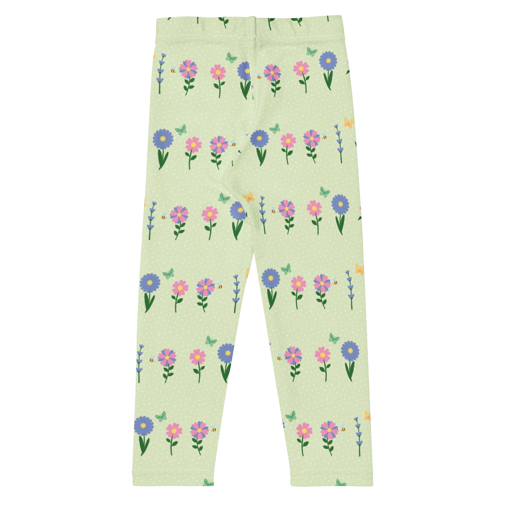 KIDS (2-8yrs) Active Stretch Leggings - 'Spring Stems'