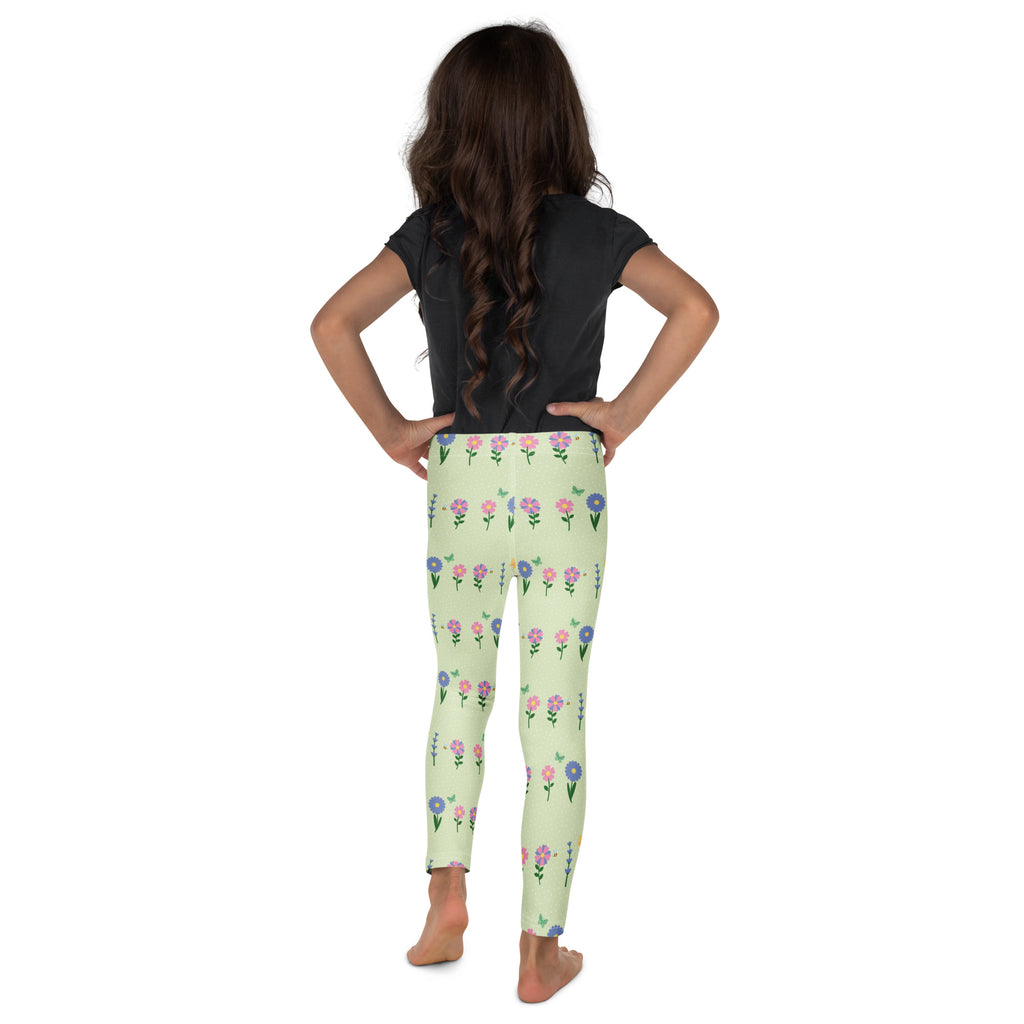 KIDS (2-8yrs) Active Stretch Leggings - 'Spring Stems'