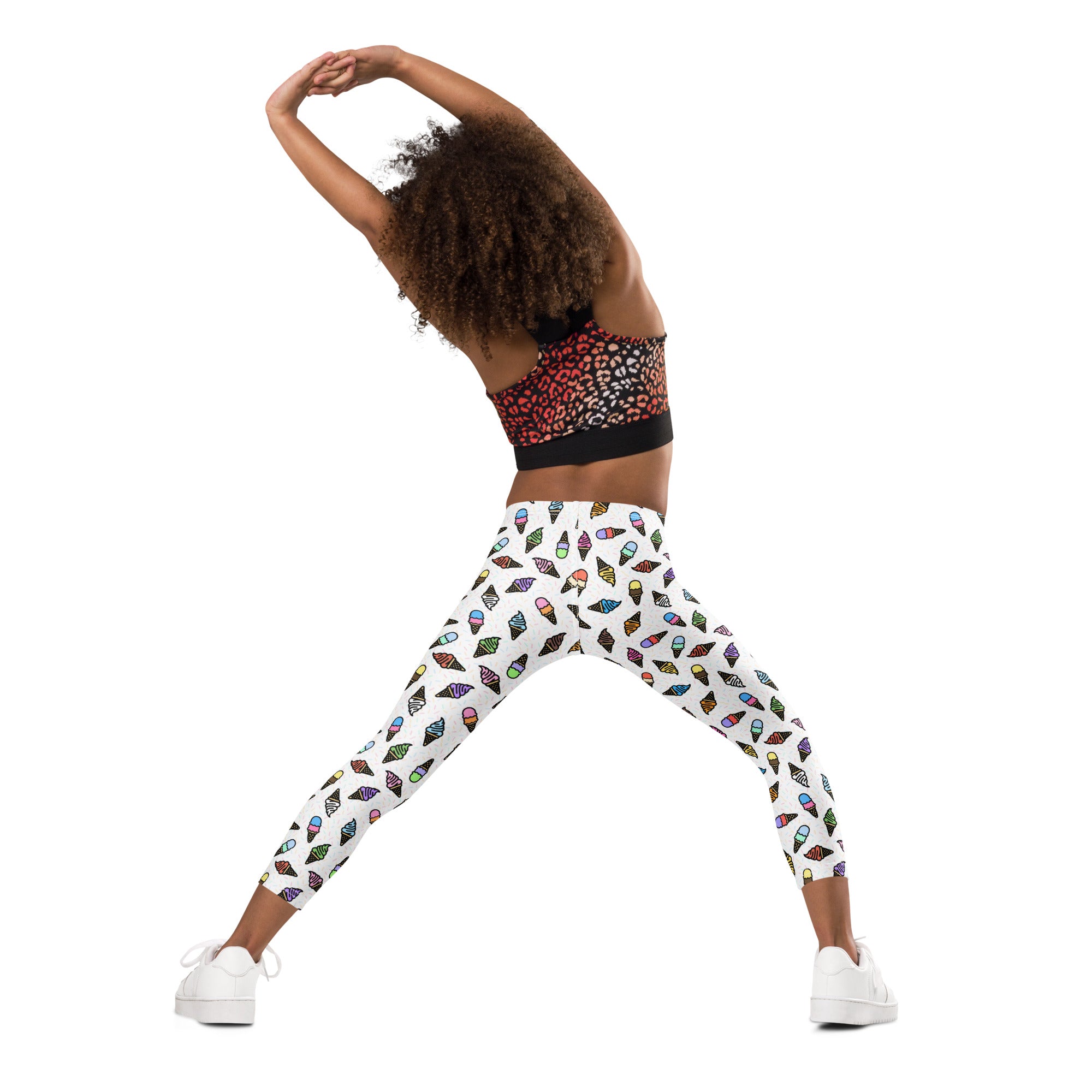 KIDS (2-8yrs) Active Stretch Leggings - 'Ice Cream' Leggings