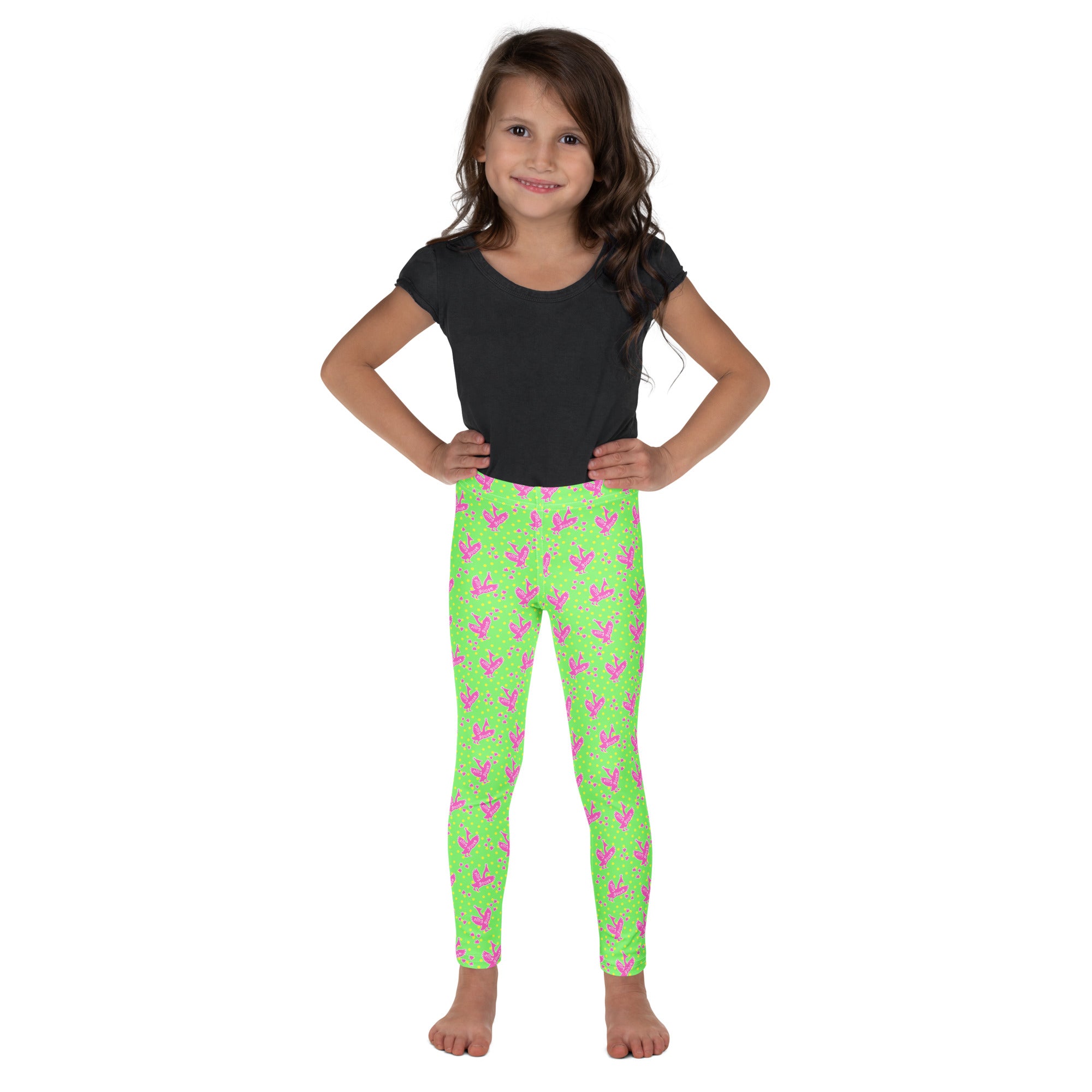 KIDS (2-8yrs) Active Stretch Leggings - 'Silly Goose'