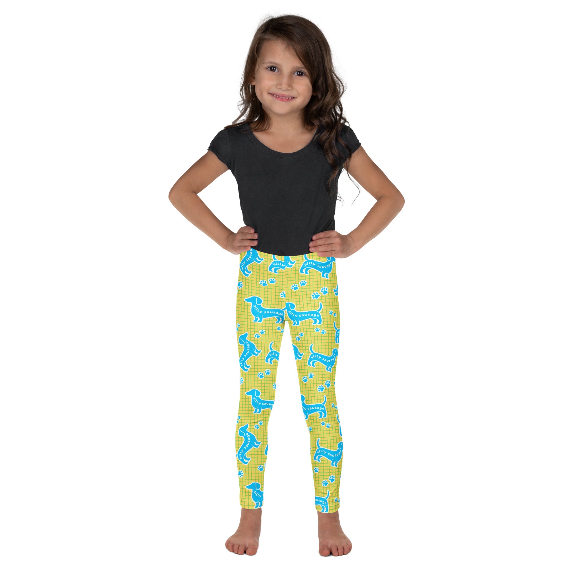KIDS (2-8yrs) Active Stretch Leggings - 'Silly Sausage'