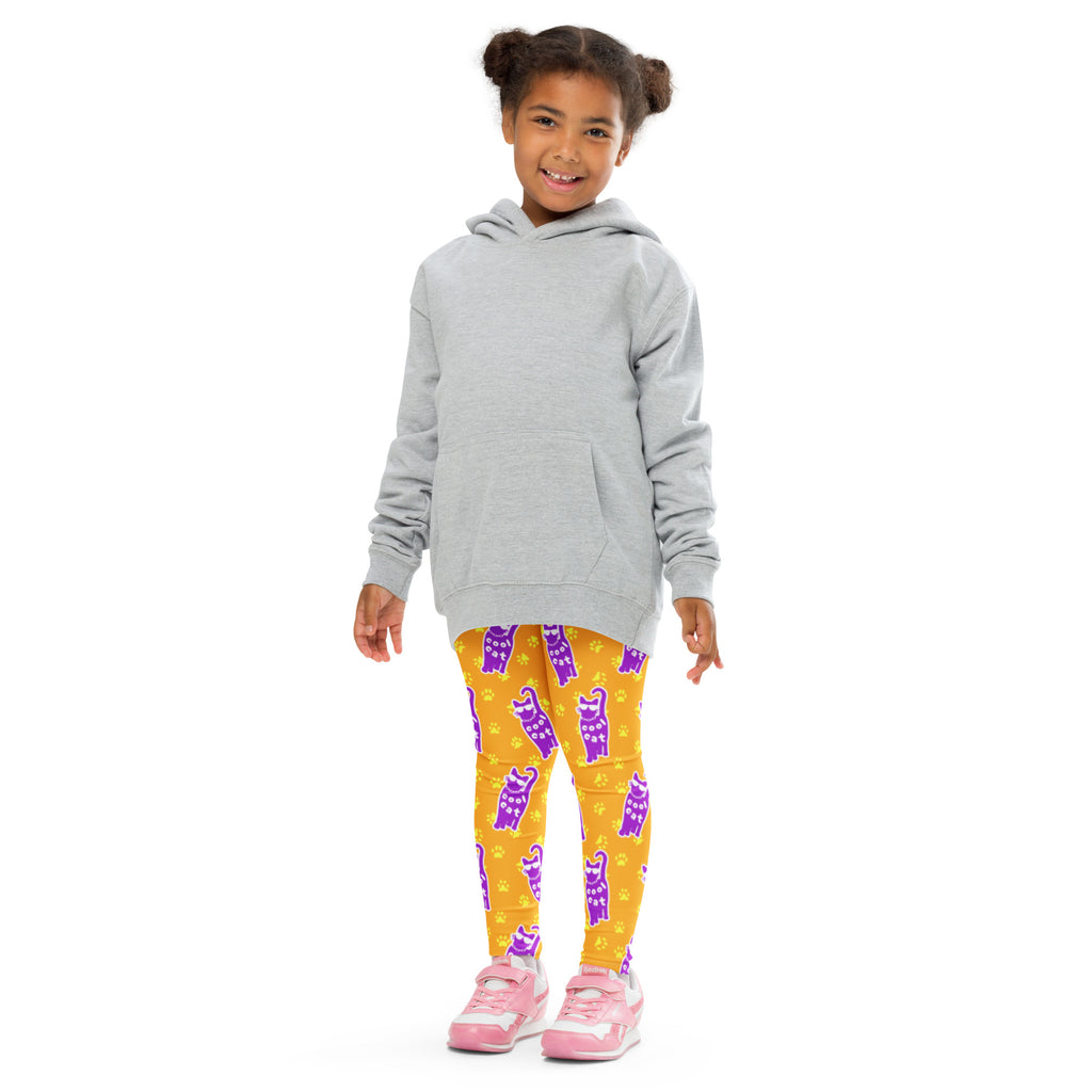 KIDS (2-8yrs) Active Stretch Leggings - 'Cool Cat'
