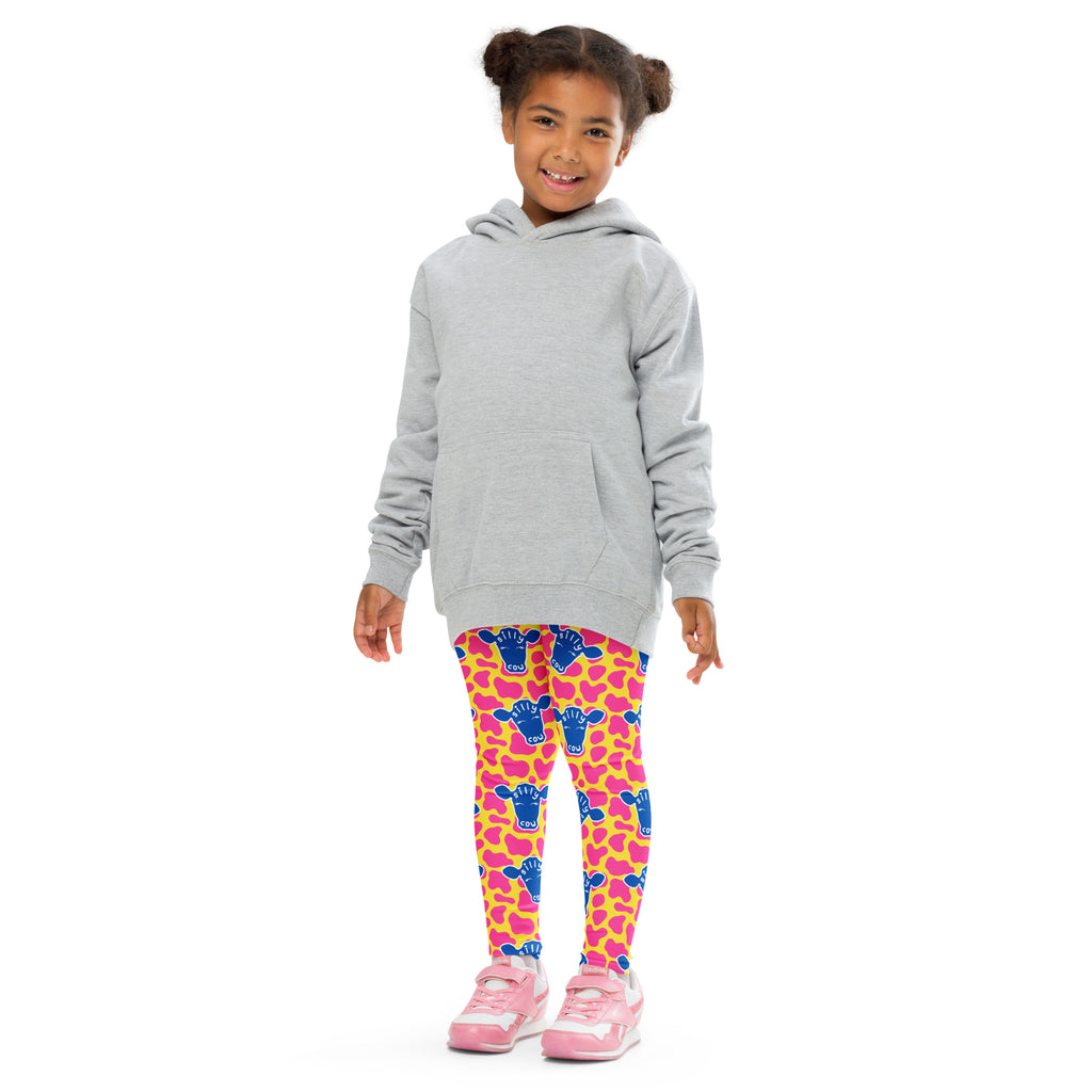 KIDS (2-8yrs) Active Stretch Leggings - 'Silly Cow'