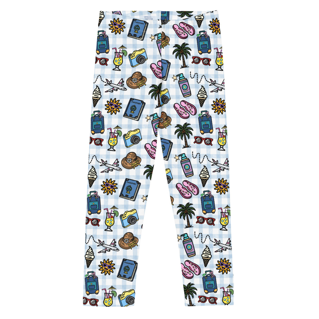 KIDS (2-8yrs) Active Stretch Leggings - 'Gingham Getaway' 7