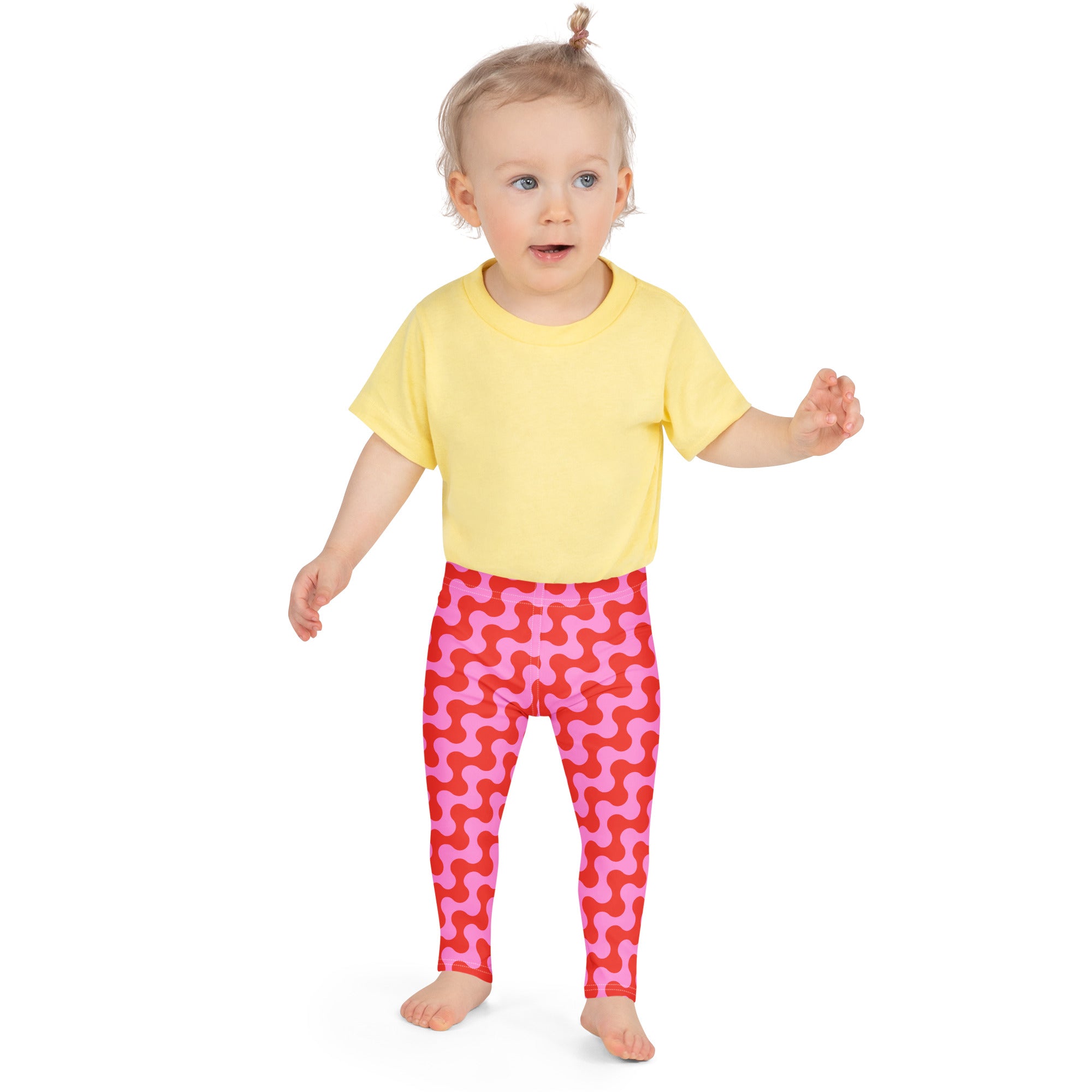 KIDS (2-8yrs) Active Stretch Leggings - 'Strawberry Salsa'