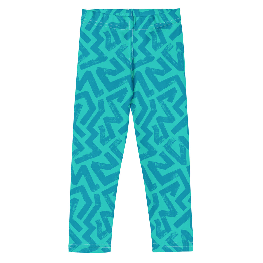KIDS (2-8yrs) Active Stretch Leggings - 'Aquamarine' 7