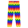KIDS (2-8yrs) Active Stretch Leggings - 'Rainbow Waves' 7