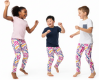 KIDS (2-8yrs) Active Stretch Leggings - 'Squiggles'