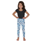 KIDS (2-8yrs) Active Stretch Leggings - 'Squiggles' (Bluebell)
