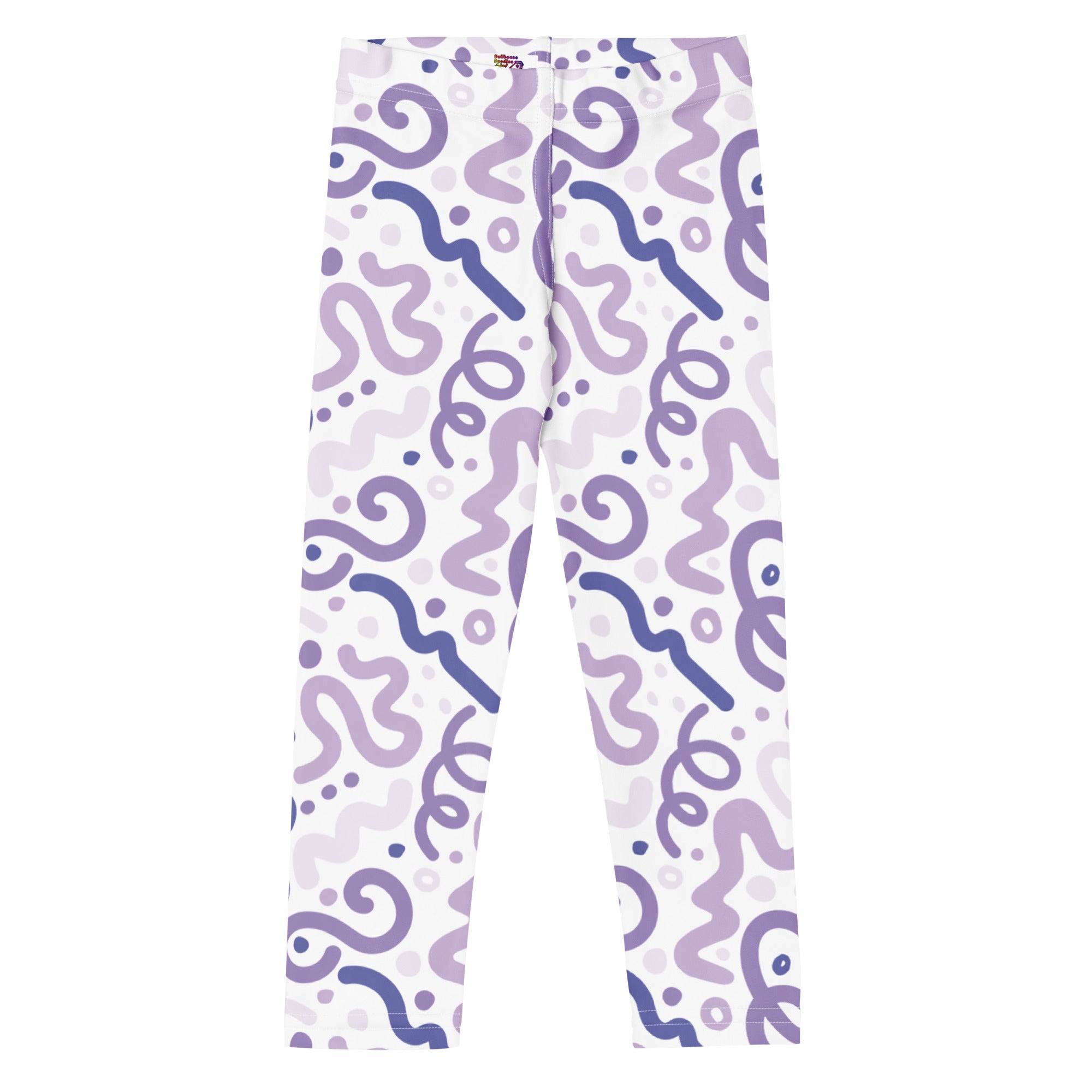 KIDS (2-8yrs) Active Stretch Leggings - 'Squiggles' (Lavender) 7
